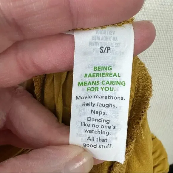 Aerie Size S Mini Skirt Sweet N’ Silky In Honey Ruffle Layers Satin Elastic NEW - Picture 9 of 11